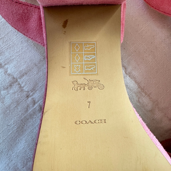 Coach Serena Sandals Suede Heels • Size: 7 - Picture 6 of 7
